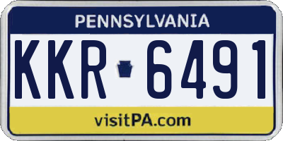 PA license plate KKR6491