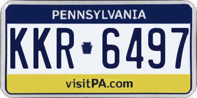 PA license plate KKR6497
