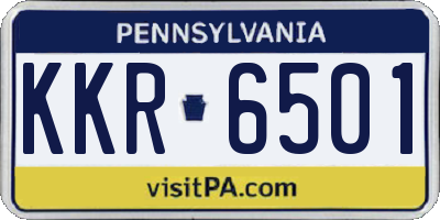 PA license plate KKR6501