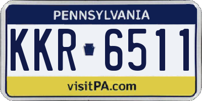 PA license plate KKR6511