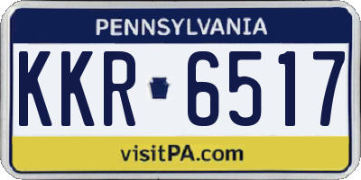 PA license plate KKR6517