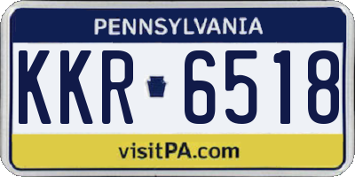 PA license plate KKR6518