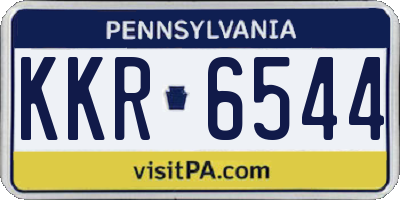 PA license plate KKR6544