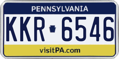 PA license plate KKR6546