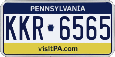 PA license plate KKR6565
