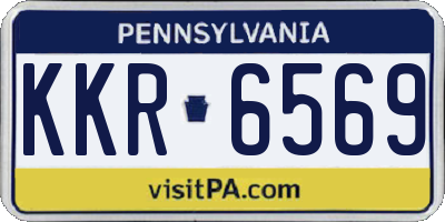 PA license plate KKR6569