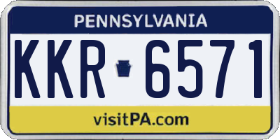 PA license plate KKR6571