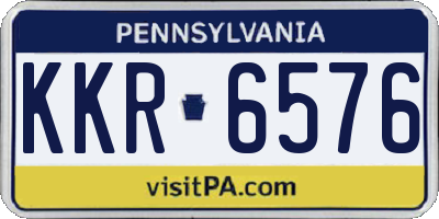 PA license plate KKR6576