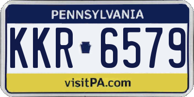 PA license plate KKR6579