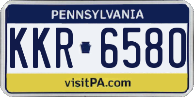 PA license plate KKR6580