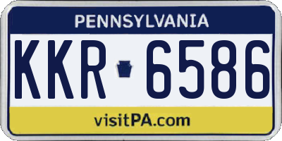 PA license plate KKR6586