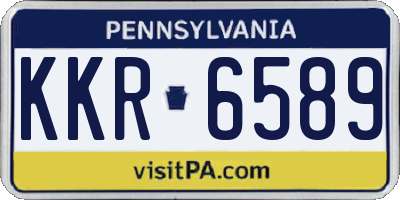PA license plate KKR6589