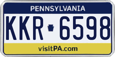 PA license plate KKR6598