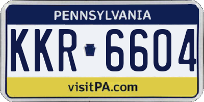 PA license plate KKR6604