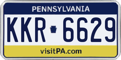 PA license plate KKR6629