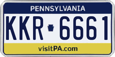 PA license plate KKR6661