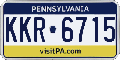 PA license plate KKR6715