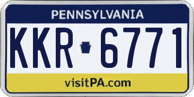 PA license plate KKR6771