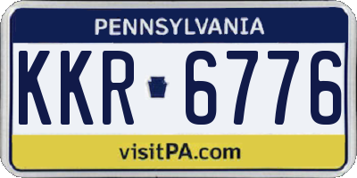 PA license plate KKR6776