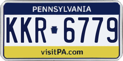 PA license plate KKR6779