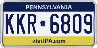 PA license plate KKR6809