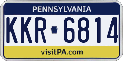 PA license plate KKR6814