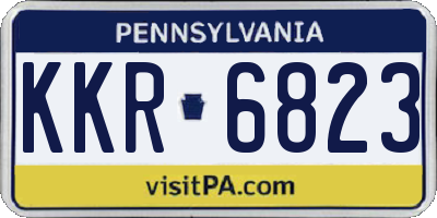 PA license plate KKR6823