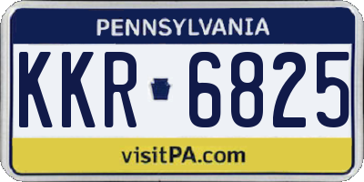 PA license plate KKR6825