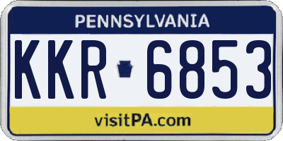 PA license plate KKR6853