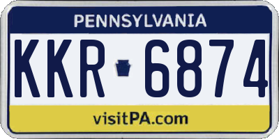 PA license plate KKR6874