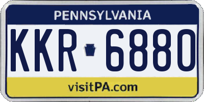 PA license plate KKR6880