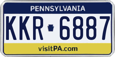PA license plate KKR6887