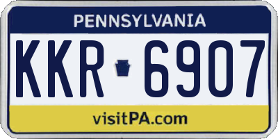 PA license plate KKR6907