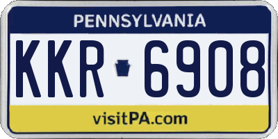 PA license plate KKR6908