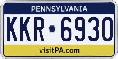 PA license plate KKR6930