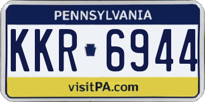 PA license plate KKR6944