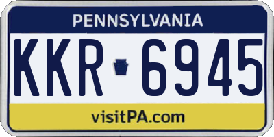 PA license plate KKR6945