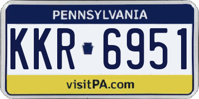PA license plate KKR6951