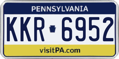 PA license plate KKR6952