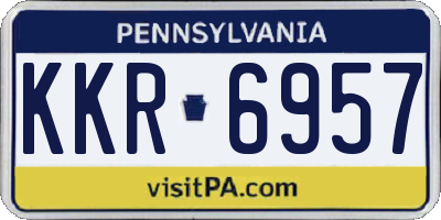 PA license plate KKR6957