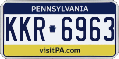 PA license plate KKR6963