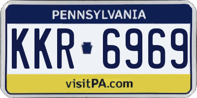 PA license plate KKR6969