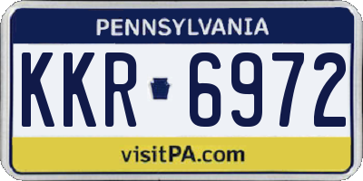 PA license plate KKR6972