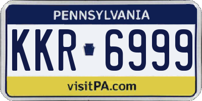 PA license plate KKR6999