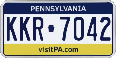 PA license plate KKR7042