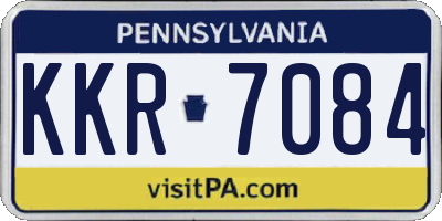 PA license plate KKR7084