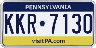 PA license plate KKR7130