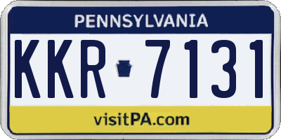 PA license plate KKR7131