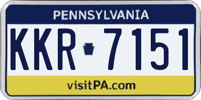PA license plate KKR7151