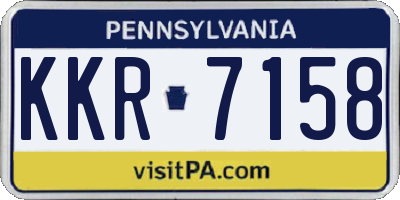 PA license plate KKR7158